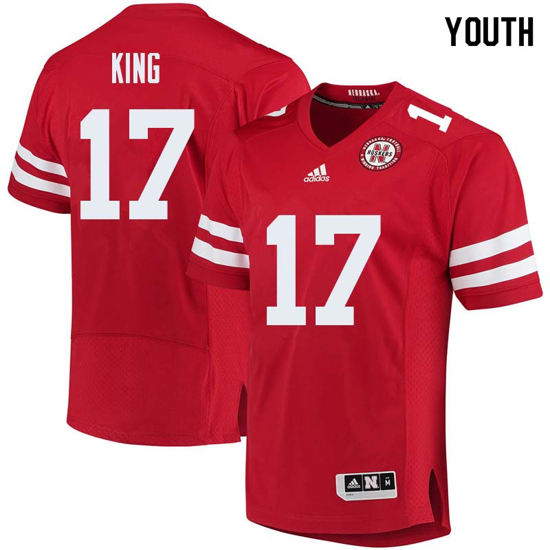 Youth #17 Sedrick King Nebraska Cornhuskers College Football Jerseys Sale-Red